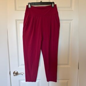 Athleta Women's Elation Burgundy High-Waisted Joggers
